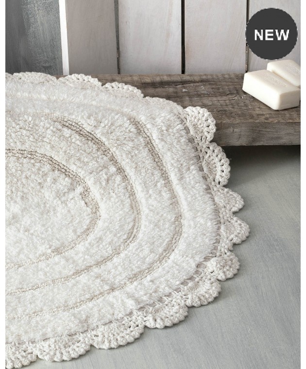 ΠΑΤΑΚΙ ΜΠΑΝΙΟΥ (70cm) OPAL ECRU, RYTHMOS HOME Πατάκια Mπάνιου