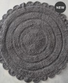ΠΑΤΑΚΙ ΜΠΑΝΙΟΥ (70cm) OPAL DARK GREY, RYTHMOS HOME Πατάκια Mπάνιου