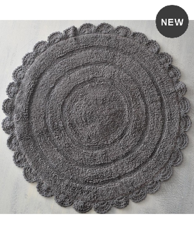 ΠΑΤΑΚΙ ΜΠΑΝΙΟΥ (70cm) OPAL DARK GREY, RYTHMOS HOME Πατάκια Mπάνιου