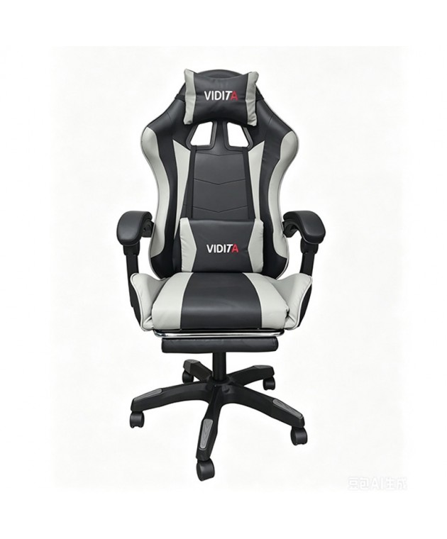 A6060 ΜΑΥΡΟ/ΓΚΡΙ ΠΟΛΥΘΡΟΝΑ GAMING/ΜΕ ΥΠΟΠΟΔΙΟ 64X62X113-121εκ. Καρέκλες Γραφείου