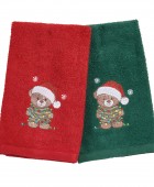 DAS HOME CHRISTMAS ΠΟΤΗΡΟΠΑΝΑ ΣΕΤ 2ΤΜΧ 30X50 0905 GREEN, RED Ποτηρόπανα Χριστουγεννιάτικα