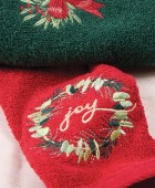 DAS HOME CHRISTMAS ΠΟΤΗΡΟΠΑΝΑ ΣΕΤ 2ΤΜΧ 30X50 0906 RED, WHITE Ποτηρόπανα Χριστουγεννιάτικα