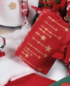 DAS HOME CHRISTMAS ΠΟΤΗΡΟΠΑΝΑ ΣΕΤ 2ΤΜΧ 30X50 0907 RED, WHITE Ποτηρόπανα Χριστουγεννιάτικα