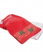 DAS HOME CHRISTMAS ΠΟΤΗΡΟΠΑΝΑ ΣΕΤ 2ΤΜΧ 30X50 0909 RED, WHITE Ποτηρόπανα Χριστουγεννιάτικα