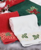 DAS HOME CHRISTMAS ΠΟΤΗΡΟΠΑΝΑ ΣΕΤ 2ΤΜΧ 30X50 0909 RED, WHITE Ποτηρόπανα Χριστουγεννιάτικα