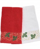 DAS HOME CHRISTMAS ΠΟΤΗΡΟΠΑΝΑ ΣΕΤ 2ΤΜΧ 30X50 0909 RED, WHITE Ποτηρόπανα Χριστουγεννιάτικα
