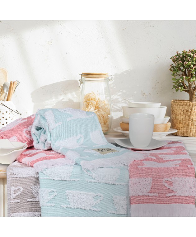 DAS HOME ΣΕΤ ΠΟΤΗΡΟΠΑΝΑ 2ΤΜΧ 40Χ60 0902 BROWN Ποτηρόπανα