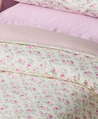 DAS HOME ΣΕΤ ΣΕΝΤΟΝΙΑ ΜΟΝΑ HAPPY FLANNEL 9700 ECRU, PINK 170Χ260 Σεντόνια Φανελένια Μονά