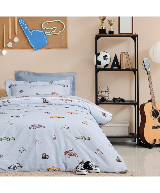 DAS KIDS ΣΕΤ ΠΑΠΛΩΜΑΤΟΘΗΚΗ ΜΟΝΗ 4993 BLUE 160Χ240 Παιδικές Παπλωματοθήκες