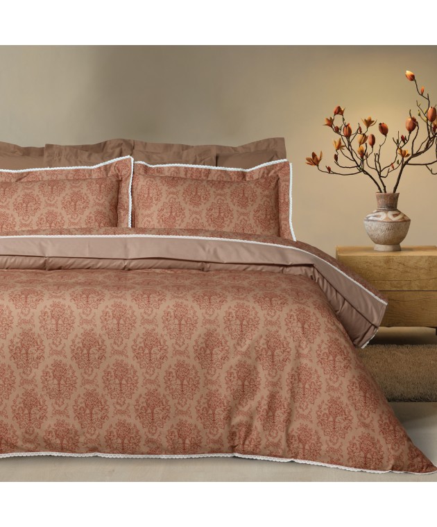 DAS HOME ΠΑΠΛΩΜΑΤΟΘΗΚΗ ΣΕΤ ΥΠΕΡΔΙΠΛΗ PRESTIGE 1731 TERACOTTA 220Χ240 Παπλωματοθήκες Υπέρδιπλες