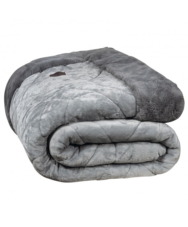 GREENWICH POLO CLUB ΚΟΥΒΕΡΤΟΠΑΠΛΩΜΑ RABBIT FAUX FUR PREMIUM 4460 GREY 240Χ250 Κουβερτοπάπλωμα  king size