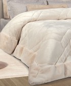 GREENWICH POLO CLUB ΚΟΥΒΕΡΤΟΠΑΠΛΩΜΑ RABBIT FAUX FUR PREMIUM 4461 IVORY 240Χ250 Κουβερτοπάπλωμα  king size