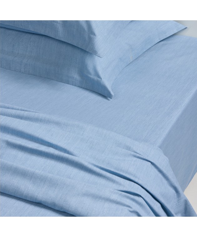 DAS HOME ΣΕΝΤΟΝΙ ΜΟΝΟ ΜΕ ΛΑΣΤΙΧΟ 100*200+35 BLUE 5447 BLUE Μονά