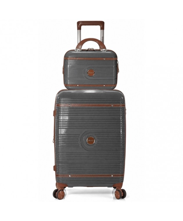 Σετ 2 τεμαχίων (Βαλίτσα Καμπίνας & Beauty case) BENZI BZ5900 Γκρι Σετ Βαλίτσες