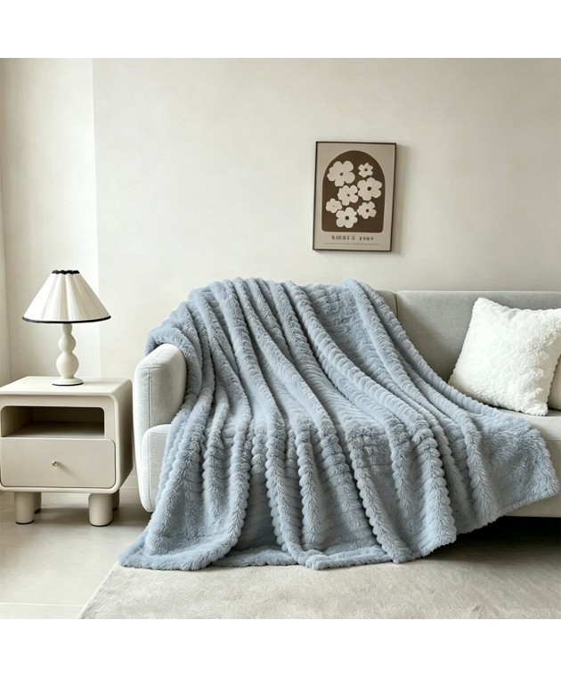 ΓΟΥΝΙΝΗ ΚΟΥΒΕΡΤΑ ΚΑΝΑΠΕ PERSA GREY (100X150) Κουβέρτες Kαναπέ