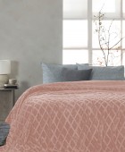 Κουβέρτα Fleece 160x240 NADINE PINK Κουβέρτες Fleece Μονές
