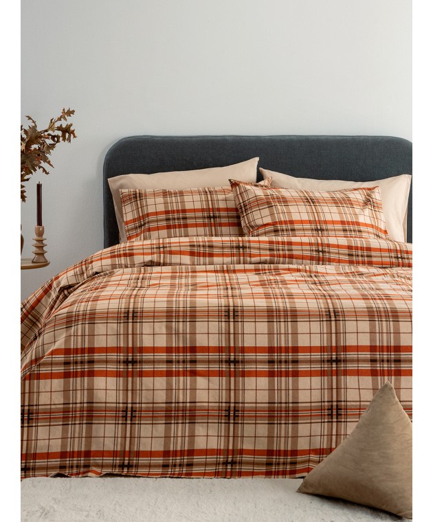 Σετ Μονά Σεντόνια Flannel Beauty 170x265 FB0248 Χωρίς Λάστιχο Σεντόνια Φανελένια Μονά