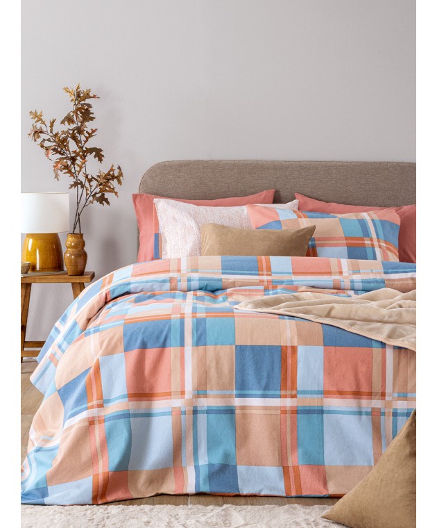 Σετ Μονά Σεντόνια Flannel Beauty 110Χ200+32 FB0250 Με Λάστιχο Σεντόνια Φανελένια Μονά