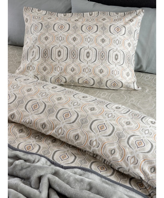 Σετ Μονά Σεντόνια Flannel Beauty 110Χ200+32 FB0252 Με Λάστιχο Σεντόνια Φανελένια Μονά