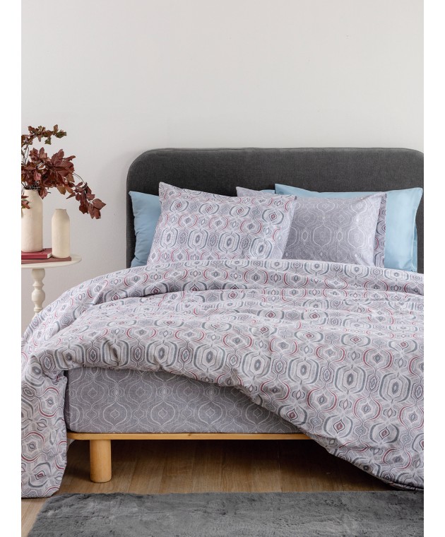 Σετ Παπλωματοθήκη Υπέρδιπλη Flannel Beauty 240x250 FB0253 Παπλωματοθήκες Υπέρδιπλες Φανελένιες