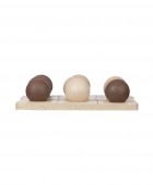 ESTIA ΔΙΑΚΟΣΜΗΤΙΚΗ ΤΡΙΛΙΖΑ NYRA 20.5x20.5x5cm ΛΕΥΚΗ ΜΑΥΡΗ