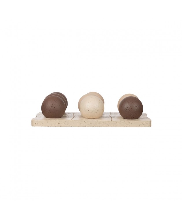 ESTIA ΔΙΑΚΟΣΜΗΤΙΚΗ ΤΡΙΛΙΖΑ NYRA 20.5x20.5x5cm ΛΕΥΚΗ ΜΑΥΡΗ