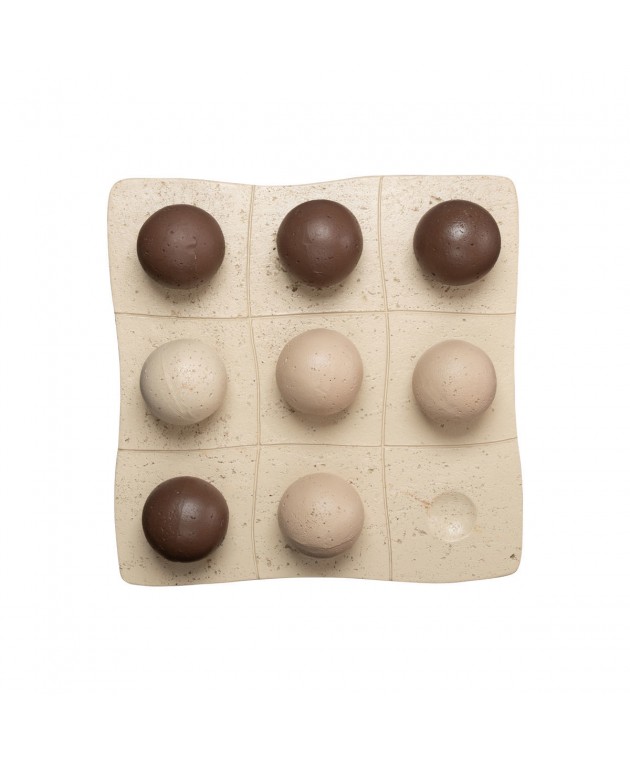 ESTIA ΔΙΑΚΟΣΜΗΤΙΚΗ ΤΡΙΛΙΖΑ NYRA 20.5x20.5x5cm ΛΕΥΚΗ ΜΑΥΡΗ