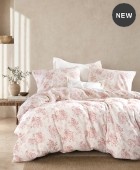 Σετ παπλωματοθήκη μονή (160Χ250) GARDENIA PINK, RYTHMOS HOME Παπλωματοθήκες Μονές