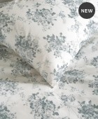 Σετ παπλωματοθήκη μονή (160Χ250) GARDENIA GREY-BLUE, RYTHMOS HOME Παπλωματοθήκες Μονές