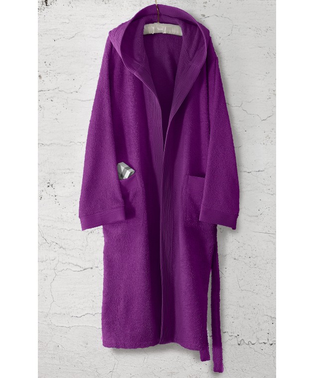 Μπουρνούζι με κουκούλα AMADEUS PURPLE (XL), RYTHMOS HOME Μπουρνούζια