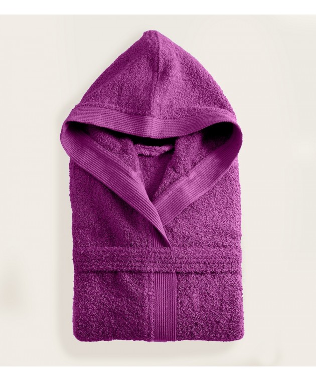 Μπουρνούζι με κουκούλα AMADEUS PURPLE (XL), RYTHMOS HOME Μπουρνούζια