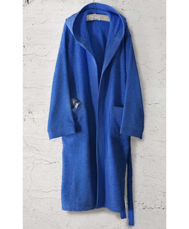 Μπουρνούζι με κουκούλα AMADEUS BLUE (S), RYTHMOS HOME Μπουρνούζια