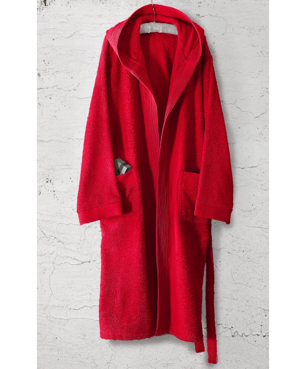 Μπουρνούζι με κουκούλα AMADEUS RED (L), RYTHMOS HOME Μπουρνούζια