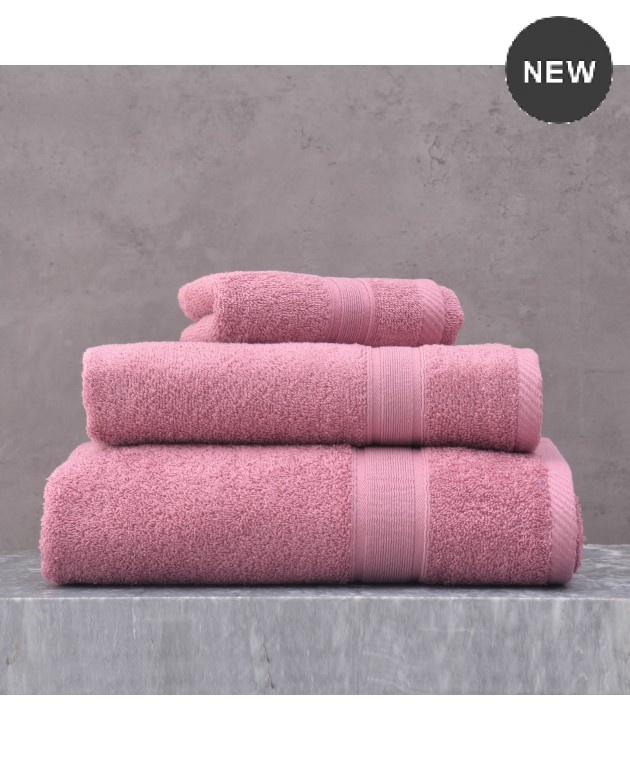 Σετ πετσέτες 3 τεμ. ILLUSION BLUSH PINK, RYTHMOS HOME Σετ πετσέτες Mπάνιου