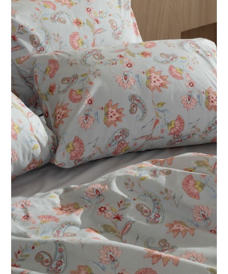  Σετ Σεντόνια Cotton Feelings 2068 Grey Υπέρδιπλα (235×270), SUNSHINE HOME