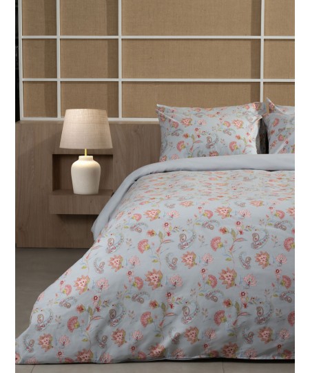  Σετ Σεντόνια Cotton Feelings 2068 Grey Υπέρδιπλα (235×270), SUNSHINE HOME