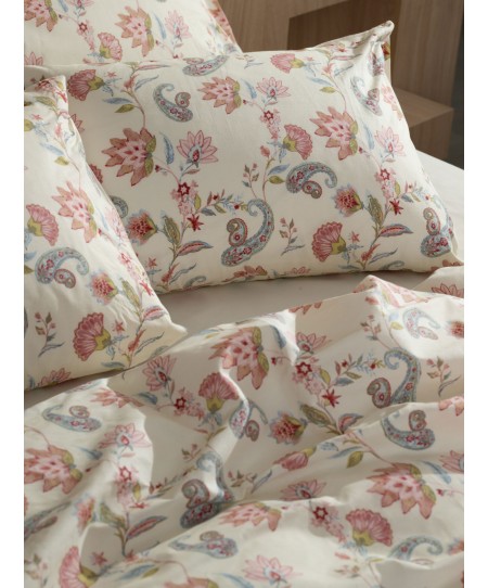  Σετ Σεντόνια Cotton Feelings 2068 Ecru Μονά (165×270), SUNSHINE HOME