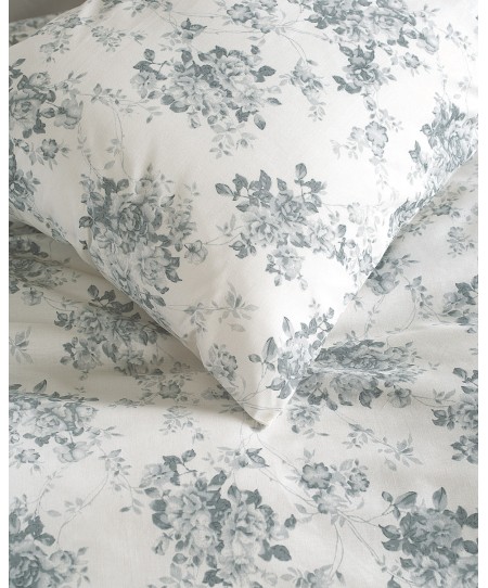 Σετ παπλωματοθήκη μονή (160Χ250) GARDENIA GREY-BLUE, RYTHMOS HOME