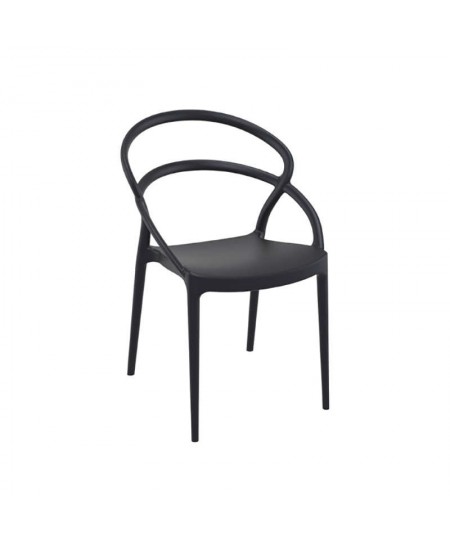 Καρέκλα (54Χ56Χ82) PIA BLACK, SIESTA