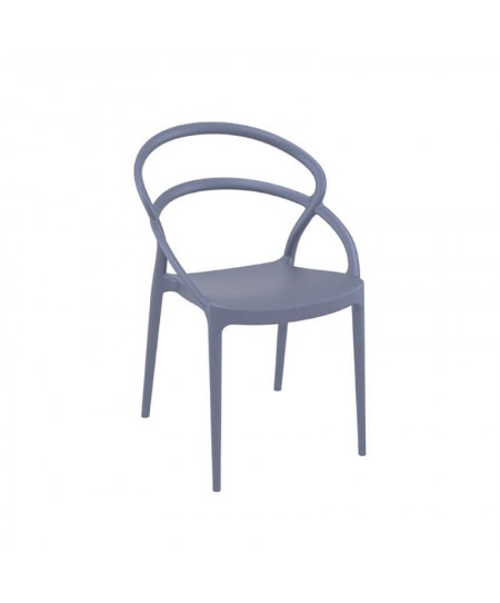 Καρέκλα (54Χ65Χ82) PIA DARK GREY, SIESTA