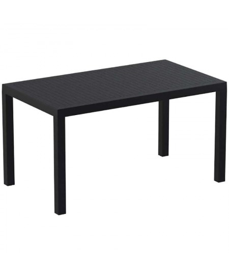 Τραπέζι (140Χ80X75) ARES BLACK, SIESTA