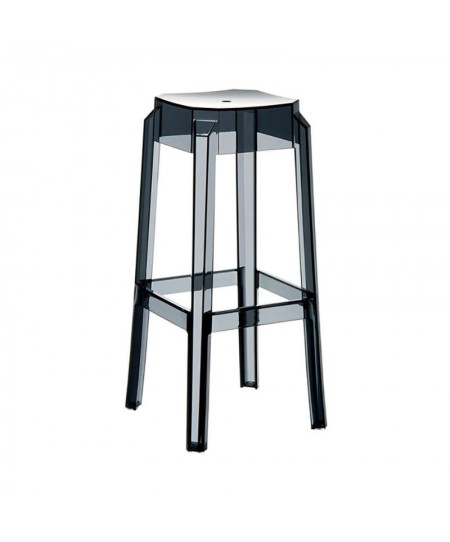 Σκαμπώ (75εκ.) FOX 75 BLACK TRANSPARENT, SIESTA