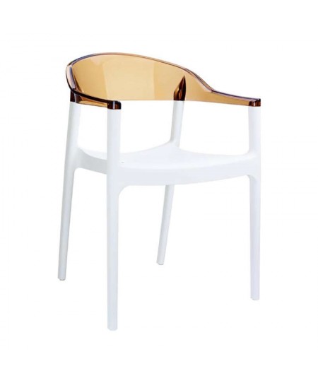 ΚΑΡΜΕΝ WHITE/AMBER ΠΟΛΥΘΡΟΝΑ 54X51X80εκ.