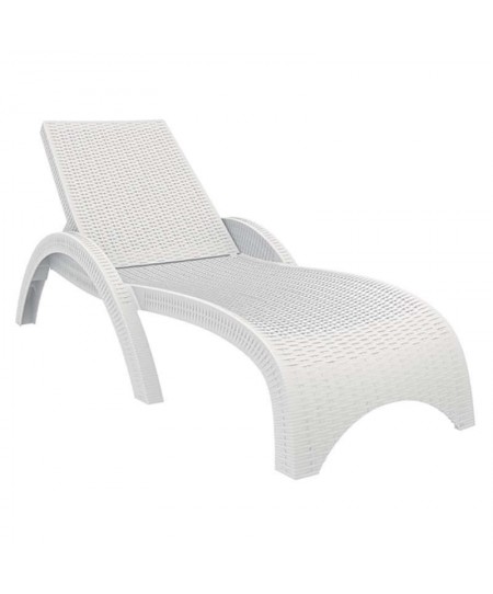 Ξαπλώστρα (73Χ187Χ44) FIJI WHITE, SIESTA