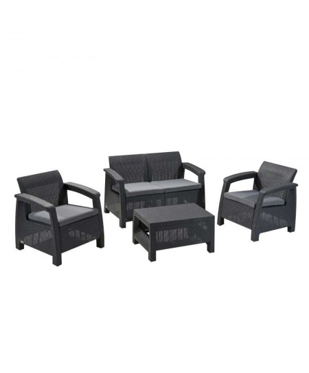 Σετ έπιπλα κήπου 4 τεμ. CORFU ANTHRACITE, KETER