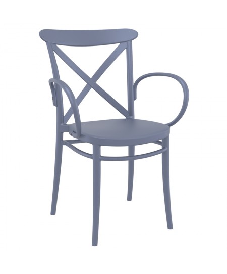 Πολυθρόνα  (57Χ51Χ87) CROSS XL DARK GREY, SIESTA