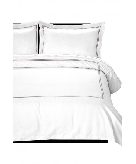 Σετ Παπλωματοθήκη Υπέρδιπλη 220x240 Satin Embroidered Classico 5-White