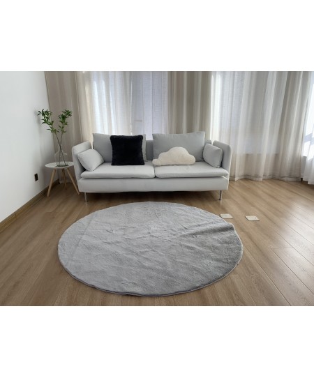 Χαλί Ροτόντα Φ160 Γουνάκι Felicity Silver Grey