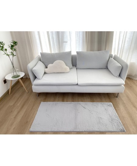 Χαλιά Σετ Κρεβατοκάμαρας 3 Τεμ Γουνάκι Felicity Silver Grey