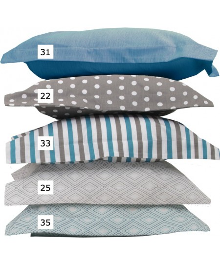 Μαξιλαροθήκη 35x40+4 Baby Mix & Match 31 Πετρόλ